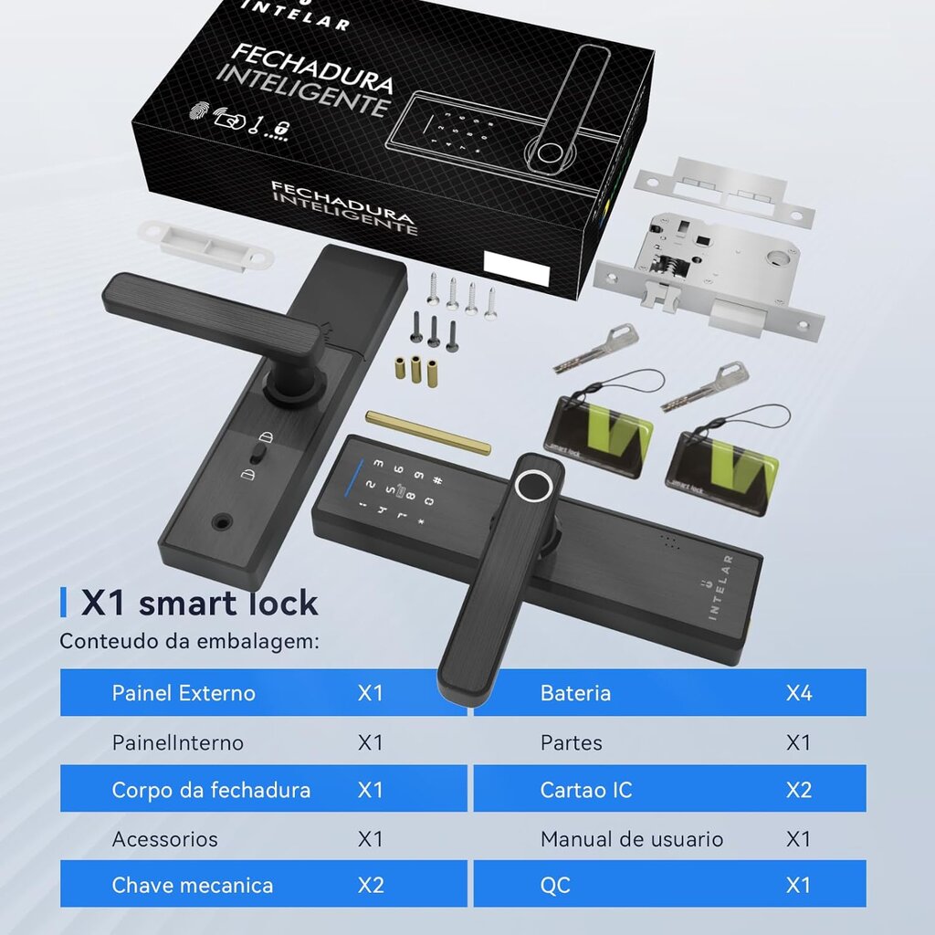 Fechadura Digital Inteligente Smart Lock - Miniatura 5