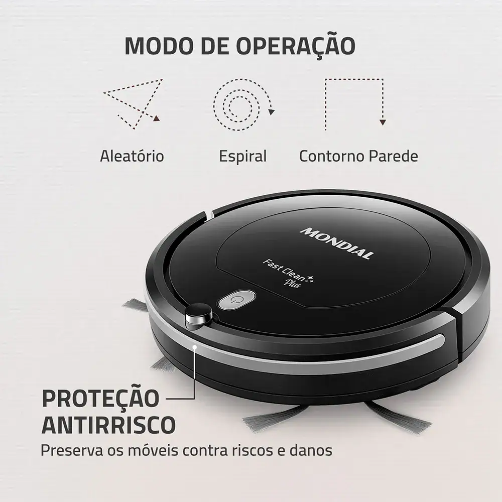 Aspirador De Pó Robô Fast Clean Rb-03 Mondial - Miniatura 3