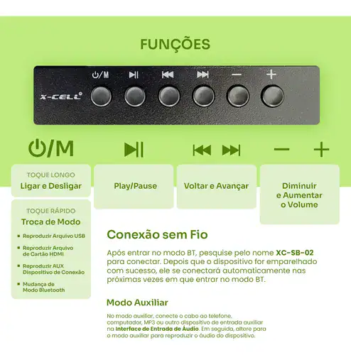 Caixa De Som Sound Bar Home Theater Bluetooth Para Tv Cinema 80w Cor Preto - Miniatura 5
