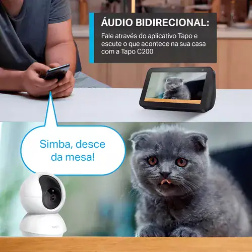 CAMERA DE SEGURANCA WI-FI 360 1080P FULL HD TAPO C200 INTERNA TP LINK - Miniatura 3