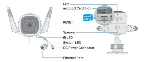 Câmera de Segurança Wi-Fi Externa 3MP C310 Tapo TP-link Bivolt - Miniatura 3