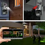 Kit 3x Câmera de Segurança Inteligente P11 Wi-Fi 4K | Dupla Lente PTZ + Fixa | Giro 360° | Visão Noturna Colorida | Áudio Bidirecional | Detecção Humana & Luz Alerta – Compatible com Alexa e Google Home + 3 Cartão de 64GB - Miniatura 6