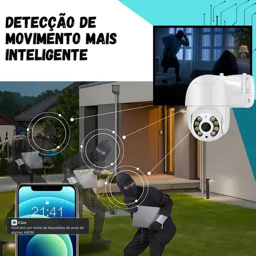 Nvr 8 Câmeras A8 Wifi Sem Fio 300m Hd Segurança C/ Sd 128gb - Miniatura 5