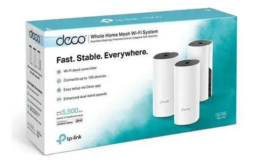 Kit de Roteadores Sistema Wi-fi Mesh Ac1200 Deco M4 (3-pack) Cor Branco/Preto Tp-link - Miniatura 6