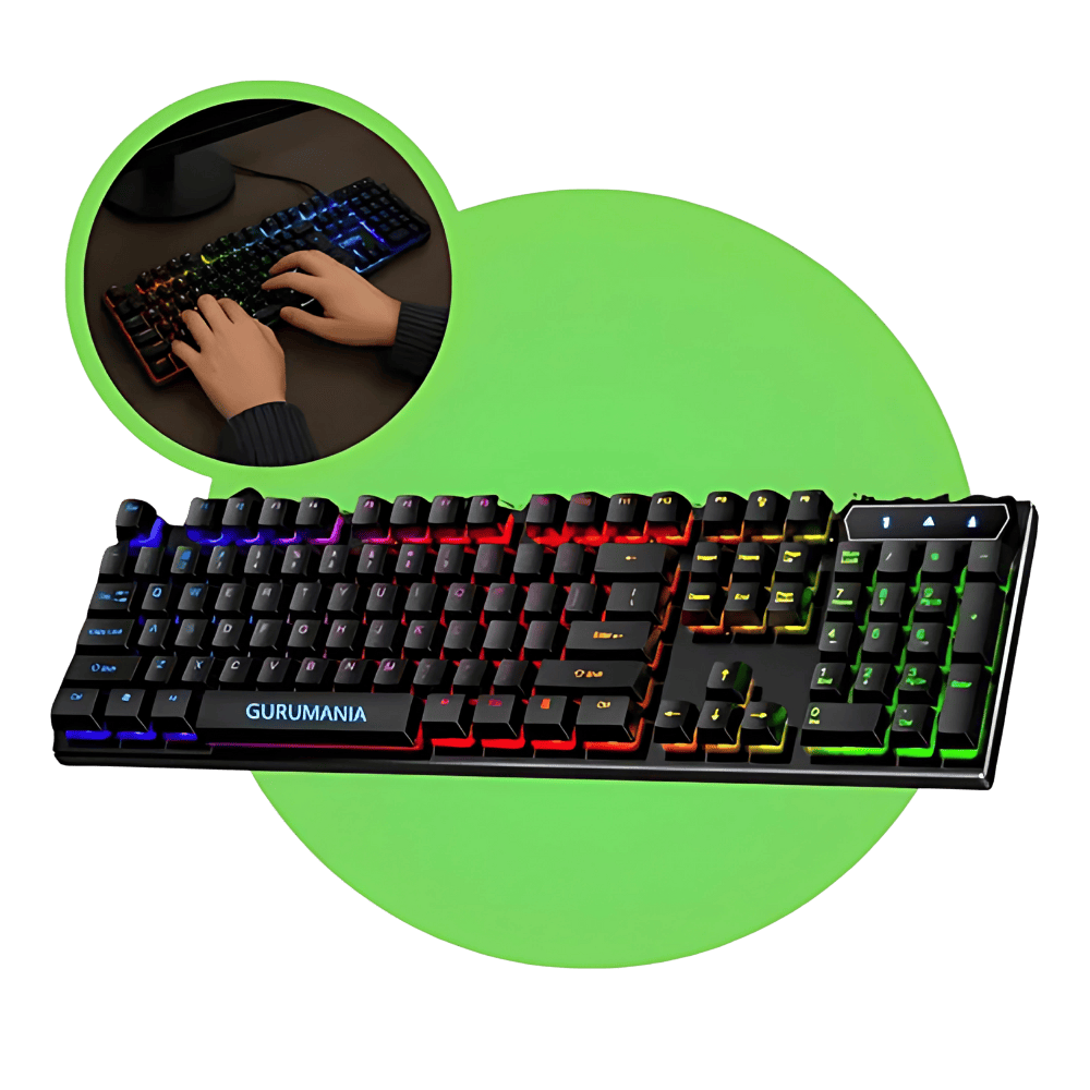 Teclado Gamer Semi Mecânico Rgb Led Iluminado Abnt2