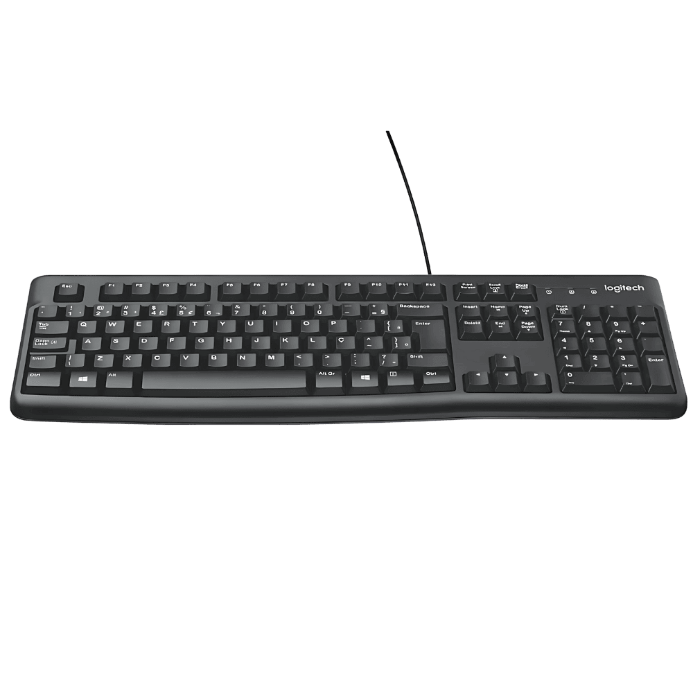 Teclado com fio USB Logitech K120 com Layout ABNT2