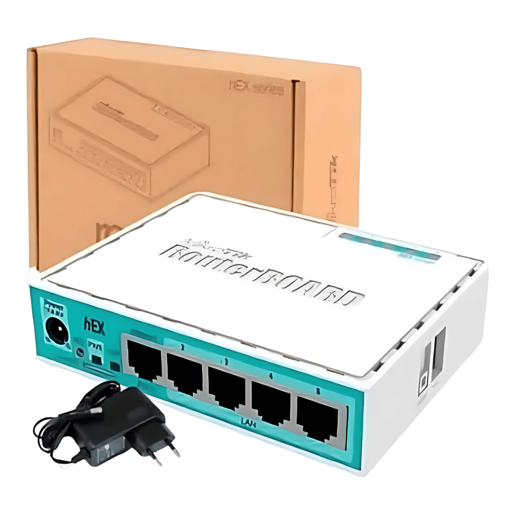 Roteador MikroTik Hex RB750Gr3 Branco Firewall Sistema RouterOS