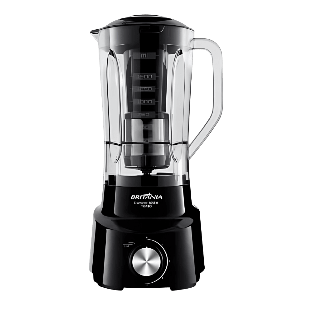 Liquidificador Diamante 2,65 L Com 4 Lâminas 1050W de Potência Cor Preto Britânia