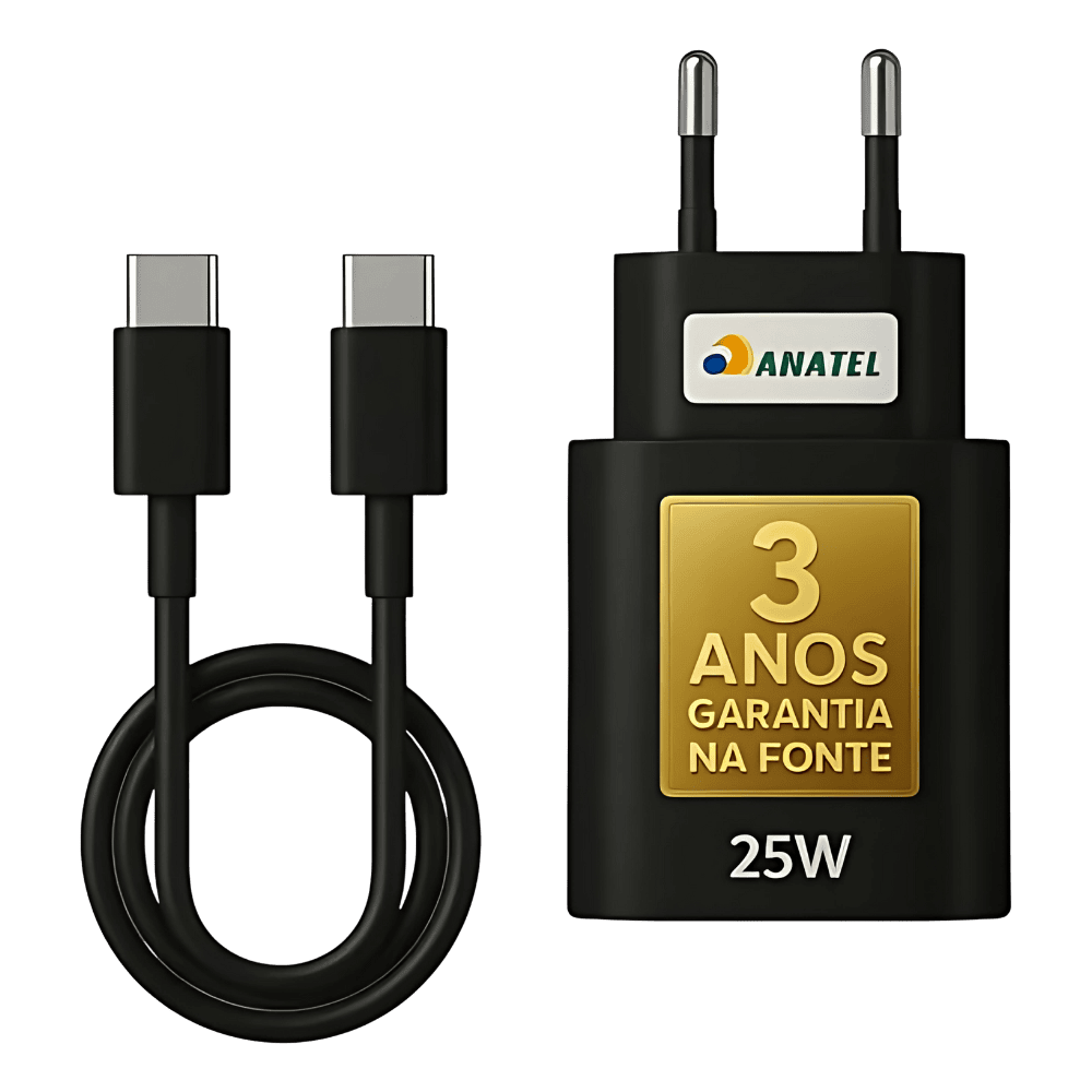 Carregador Super Rápido 25w Para Samsung Galaxy S25 S24 S23 S22 S21 S20 Fe Plus Ultra - Super Fast Cabo Blindado Tipo Usb C