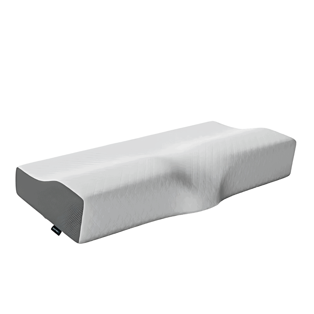 Travesseiro Cervical MMX Suporte Ergonômico Ortopédico Nasa Coluna Totalcomfort Carvão Ativado Cor Branco