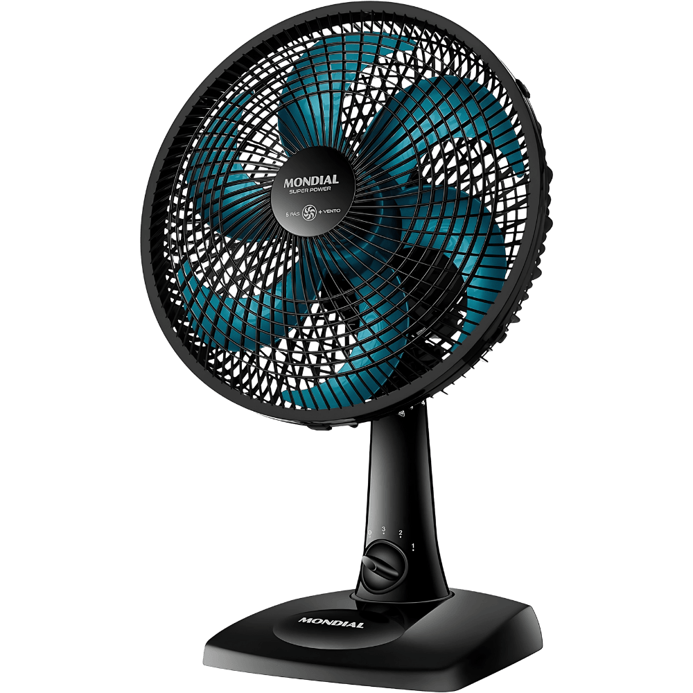 Ventilador de Mesa Mondial 110V, 30cm, 6 pás, Super Power