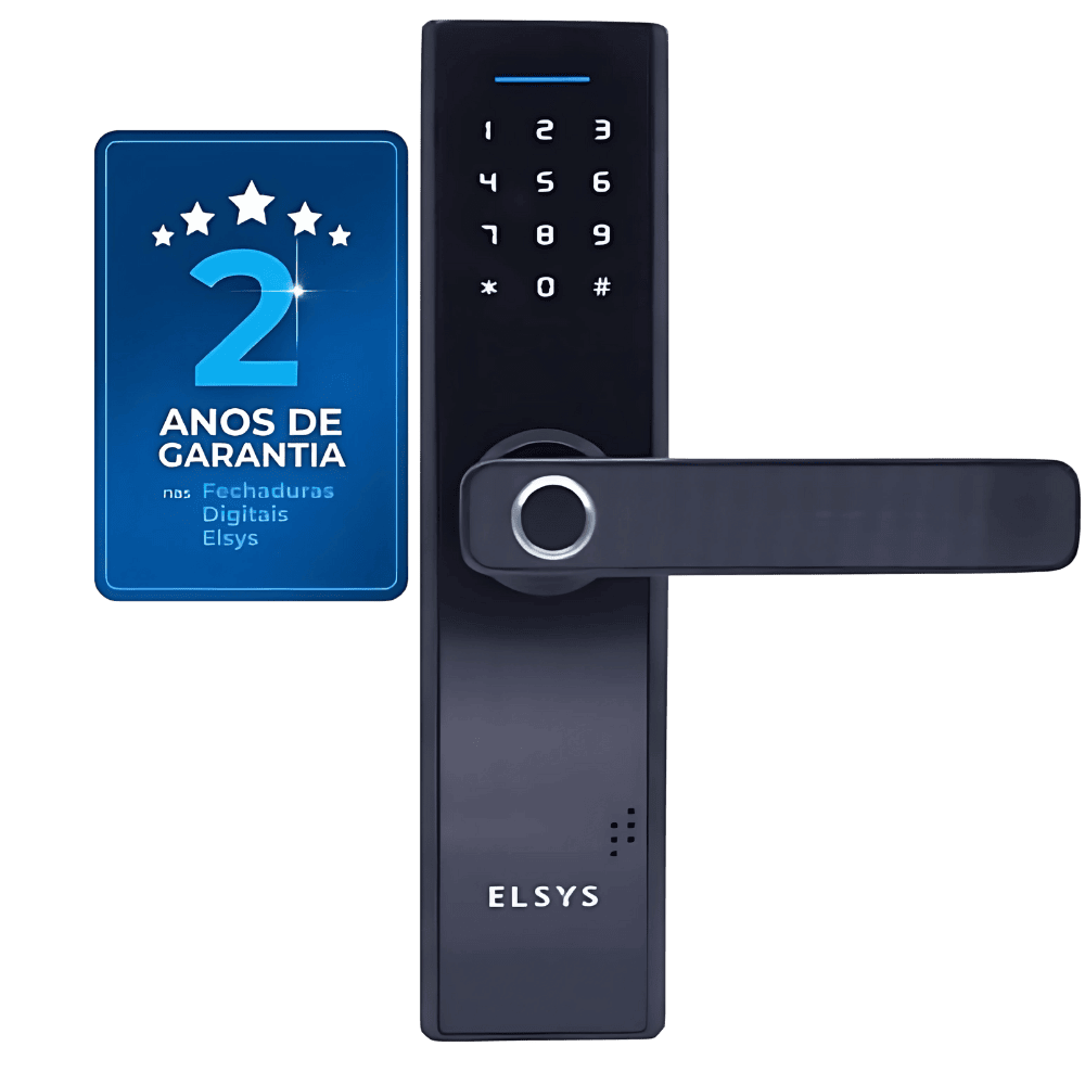Fechadura Digital de Embutir com Biometria Elsys ESF-DE2000B