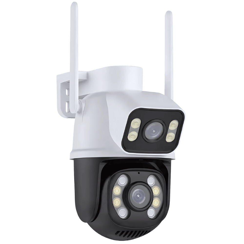 Câmera Segurança Dome 360 Prova D'agua Lente Dupla Cor Branco/preto