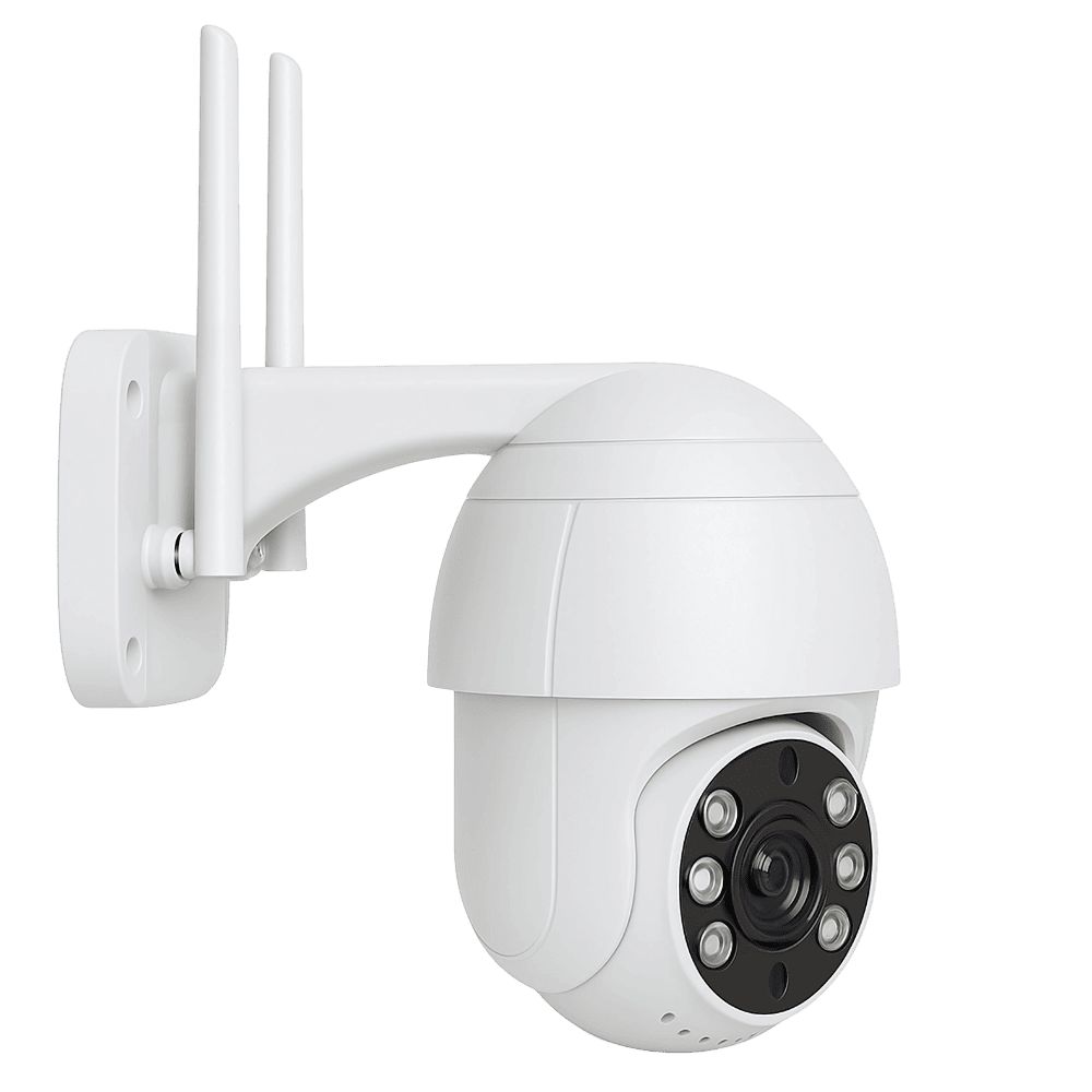 Câmera De Segurança Interna Externa Wi-Fi Smart Ip Prova D'água Com Infravermelho HD App Yoosee Cor Branco Fergusom
