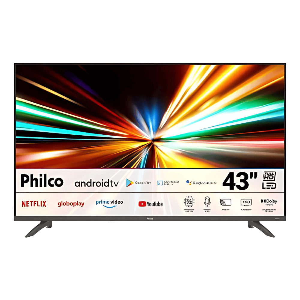 Smart Tv 43 Philco Android Tv Full Hd Borda Infinita P43eaa
