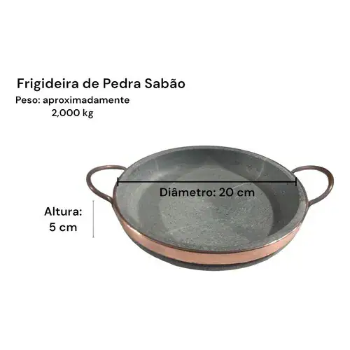 Jogo de Panelas De Pedra Sabão Duráveis 6 Peças - Miniatura 6