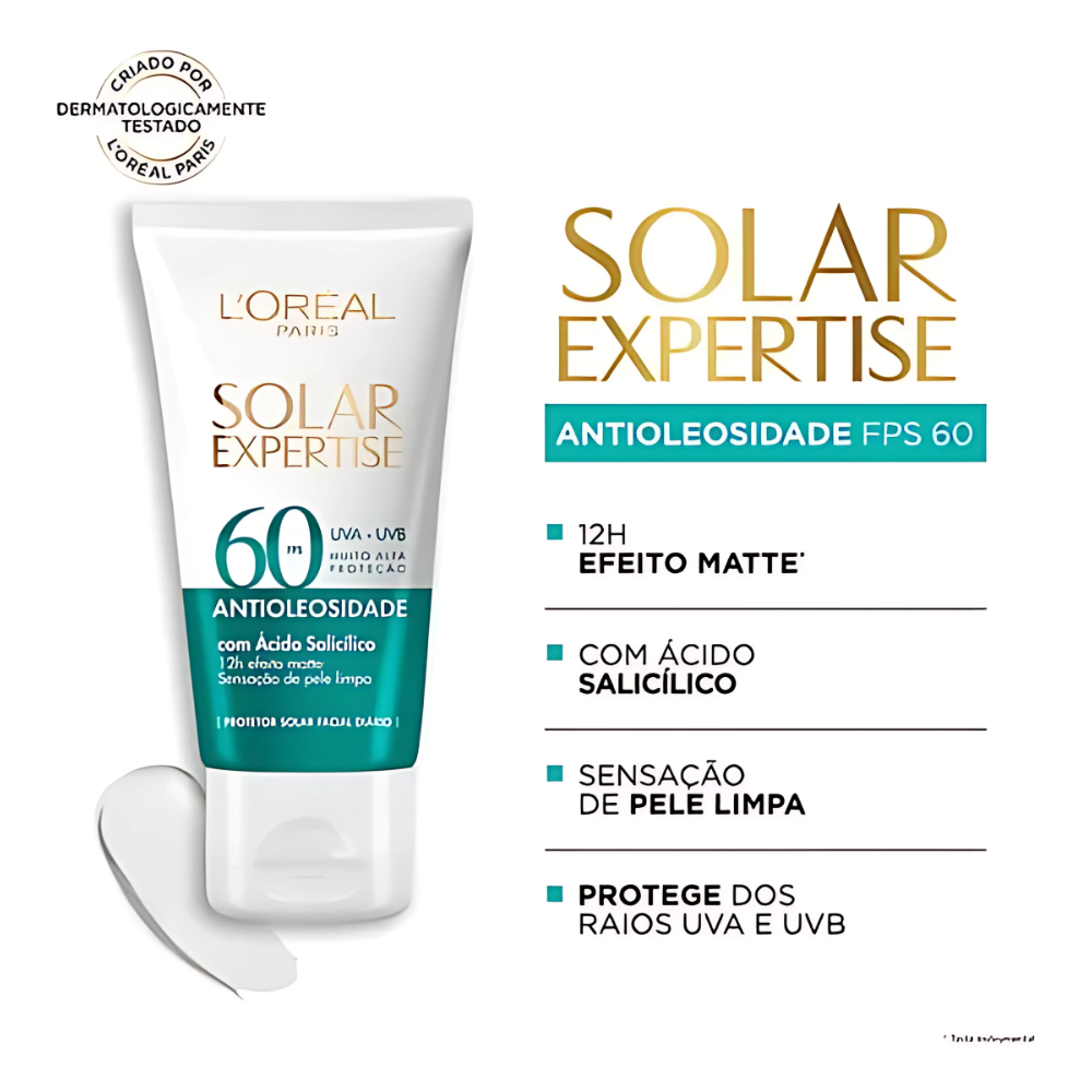 L'Oréal Paris Solar Expertise Antioleosidade FPS 60 Sem Cor - Miniatura 2