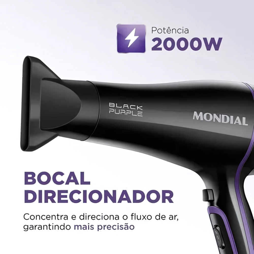 Mondial Black Purple Power 2000W - Miniatura 5