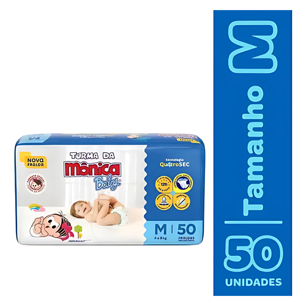 Fralda Turma da Mônica Baby M Mega - Miniatura 3