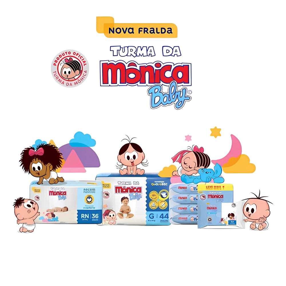 Fralda Turma da Mônica QuatroSec P Mega - Miniatura 3